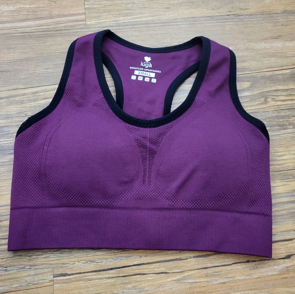 Purple Racer Back Sports Bra